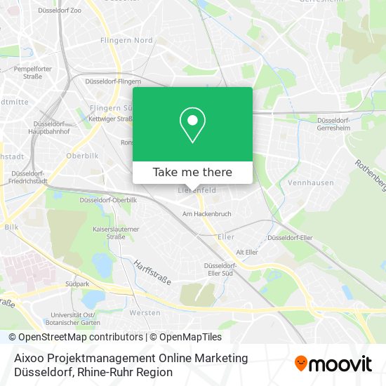 Карта Aixoo Projektmanagement Online Marketing Düsseldorf