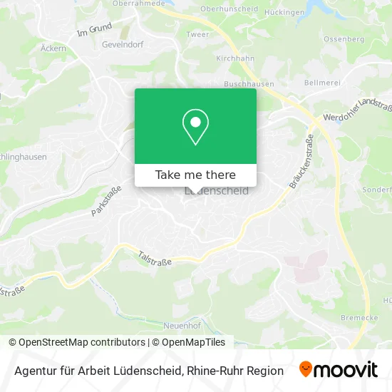 Карта Agentur für Arbeit Lüdenscheid