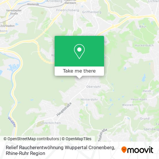 Карта Relief Raucherentwöhnung Wuppertal Cronenberg