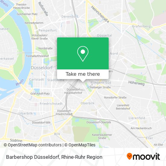 Barbershop Düsseldorf map