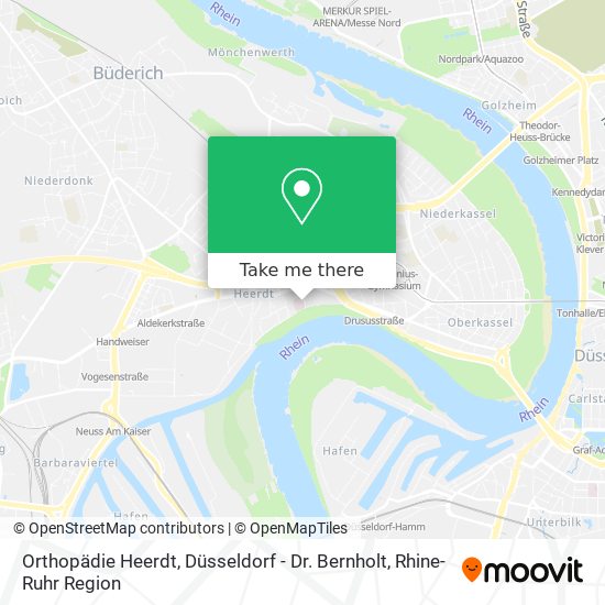 Orthopädie Heerdt, Düsseldorf - Dr. Bernholt map