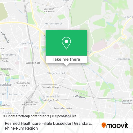 Resmed Healthcare Filiale Düsseldorf Grandarc map