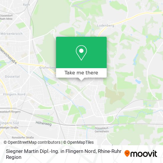 Карта Siegner Martin Dipl.-Ing. in Flingern Nord