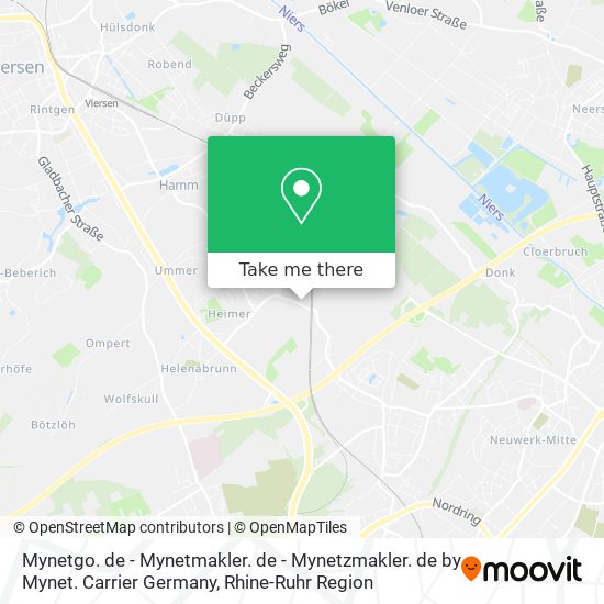 Карта Mynetgo. de - Mynetmakler. de - Mynetzmakler. de by Mynet. Carrier Germany