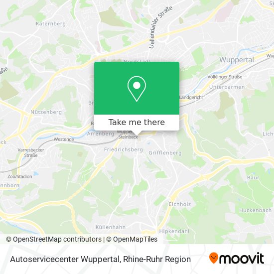 Autoservicecenter Wuppertal map