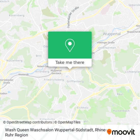 Карта Wash Queen Waschsalon Wuppertal-Südstadt