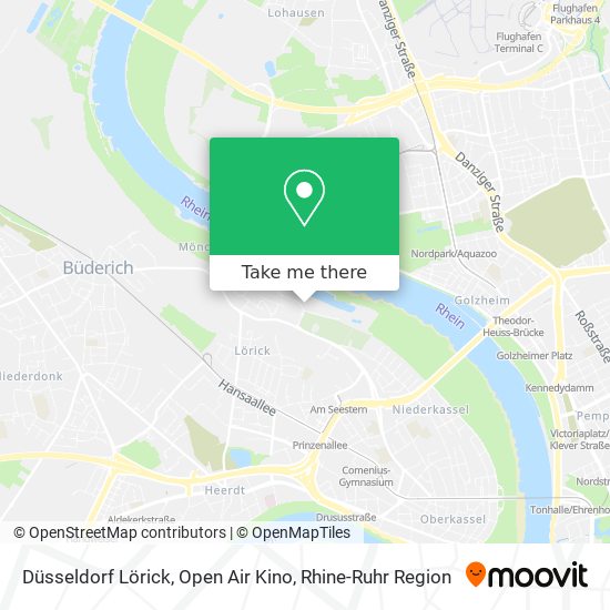Düsseldorf Lörick, Open Air Kino map
