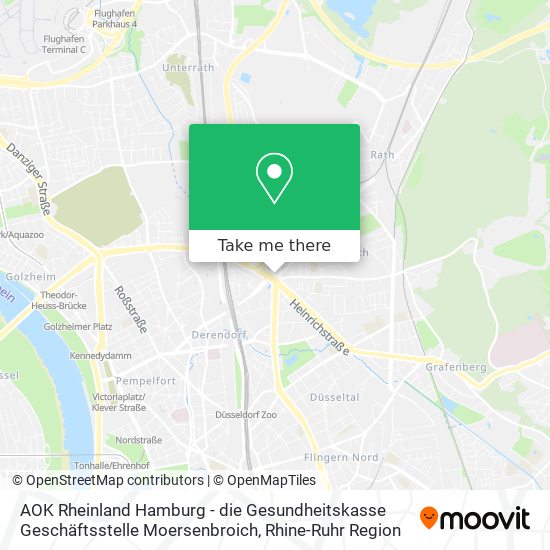 AOK Rheinland Hamburg - die Gesundheitskasse Geschäftsstelle Moersenbroich map