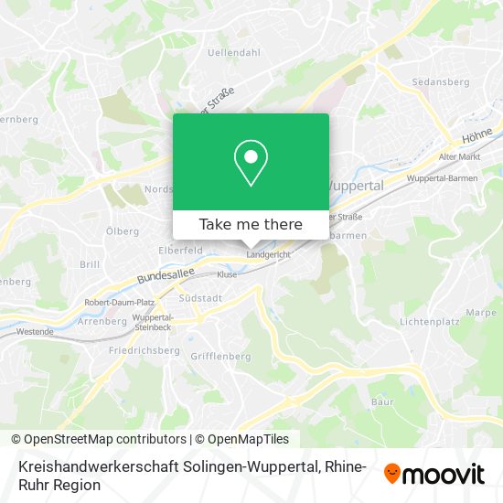 Карта Kreishandwerkerschaft Solingen-Wuppertal