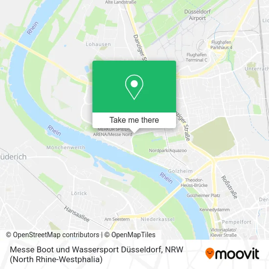 Карта Messe Boot und Wassersport Düsseldorf