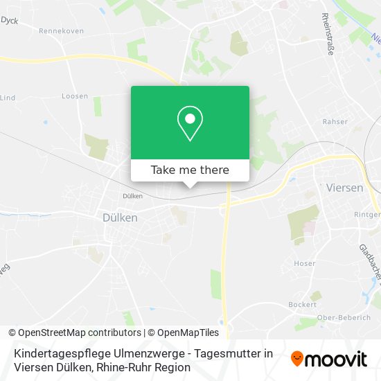 Kindertagespflege Ulmenzwerge - Tagesmutter in Viersen Dülken map