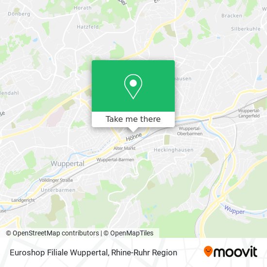 Карта Euroshop Filiale Wuppertal