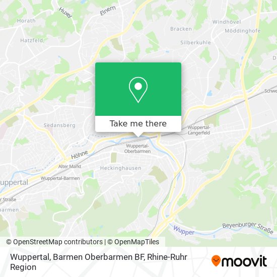 Wuppertal, Barmen Oberbarmen BF map