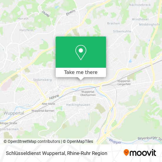 Карта Schlüsseldienst Wuppertal