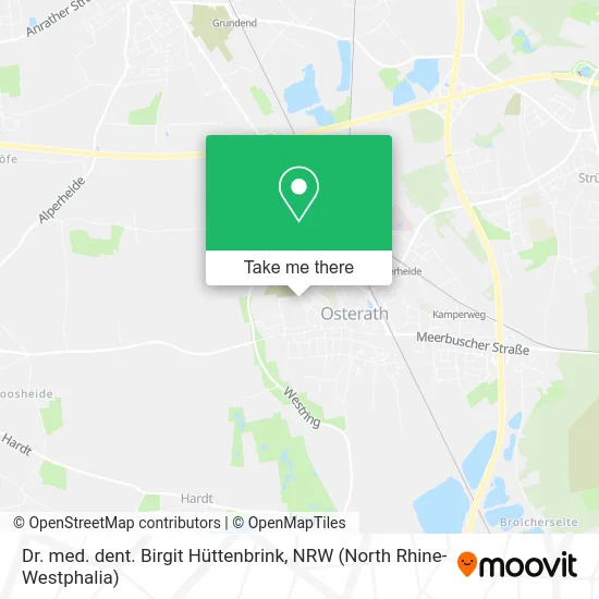 Карта Dr. med. dent. Birgit Hüttenbrink