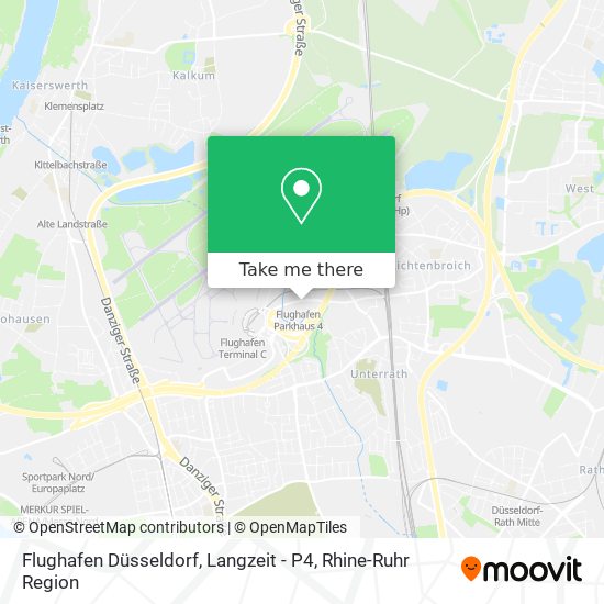 Flughafen Düsseldorf, Langzeit - P4 map