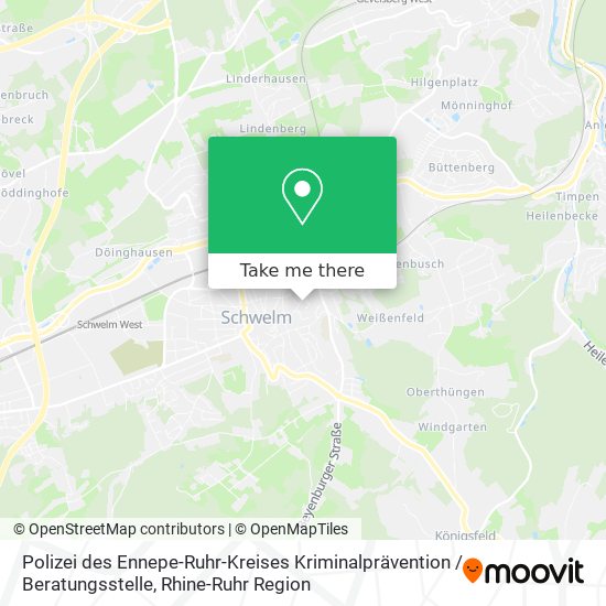 Карта Polizei des Ennepe-Ruhr-Kreises Kriminalprävention / Beratungsstelle