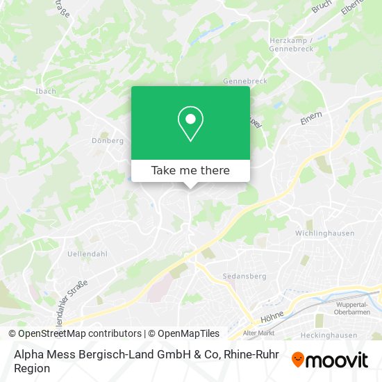 Карта Alpha Mess Bergisch-Land GmbH & Co