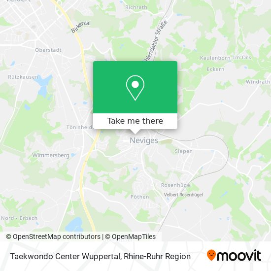 Taekwondo Center Wuppertal map