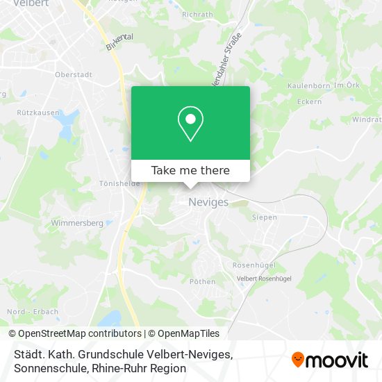 Städt. Kath. Grundschule Velbert-Neviges, Sonnenschule map