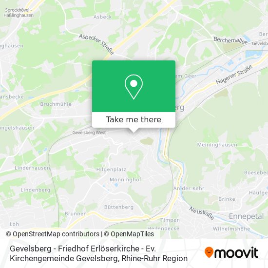 Gevelsberg - Friedhof Erlöserkirche - Ev. Kirchengemeinde Gevelsberg map