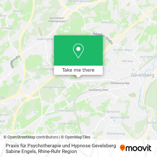 Praxis für Psychotherapie und Hypnose Gevelsberg Sabine Engels map