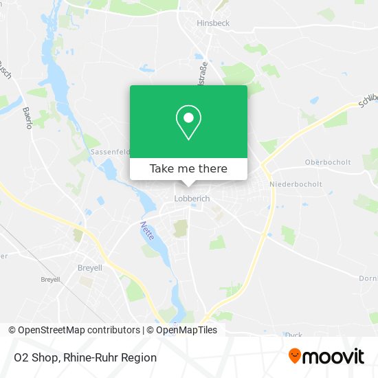 O2 Shop map