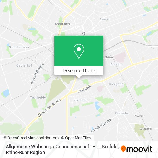 Карта Allgemeine Wohnungs-Genossenschaft E.G. Krefeld