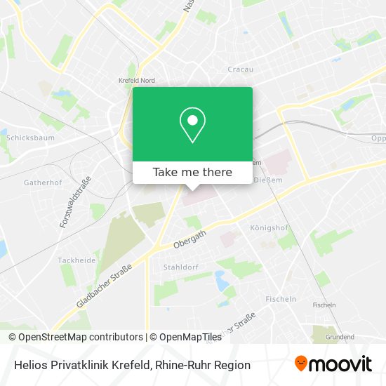 Helios Privatklinik Krefeld map