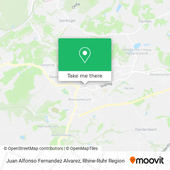 Juan Alfonso Fernandez Alvarez map