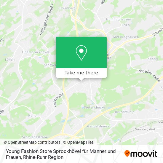 Young Fashion Store Sprockhövel für Männer und Frauen map