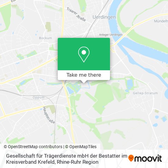 Gesellschaft für Trägerdienste mbH der Bestatter im Kreisverband Krefeld map