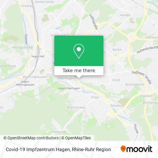 Covid-19 Impfzentrum Hagen map