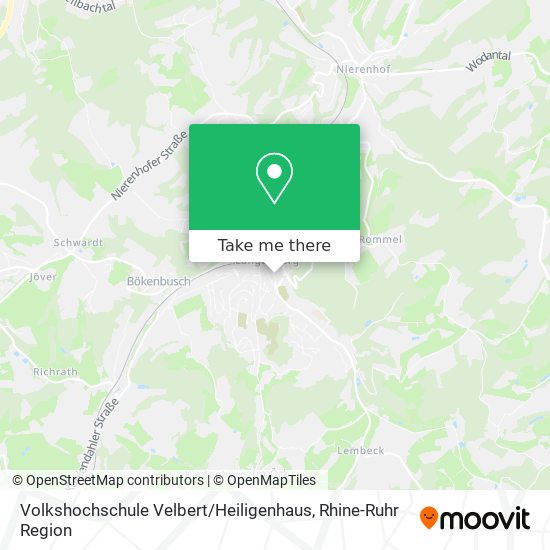 Карта Volkshochschule Velbert / Heiligenhaus
