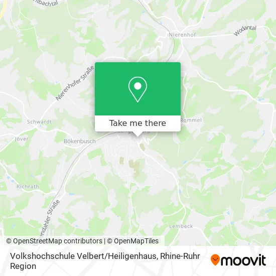 Карта Volkshochschule Velbert / Heiligenhaus