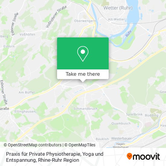 Карта Praxis für Private Physiotherapie, Yoga und Entspannung