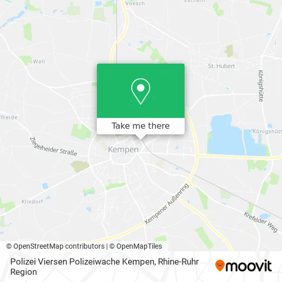 Карта Polizei Viersen Polizeiwache Kempen