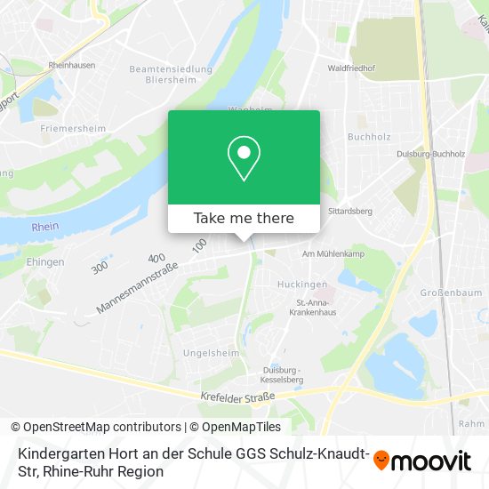 Карта Kindergarten Hort an der Schule GGS Schulz-Knaudt-Str