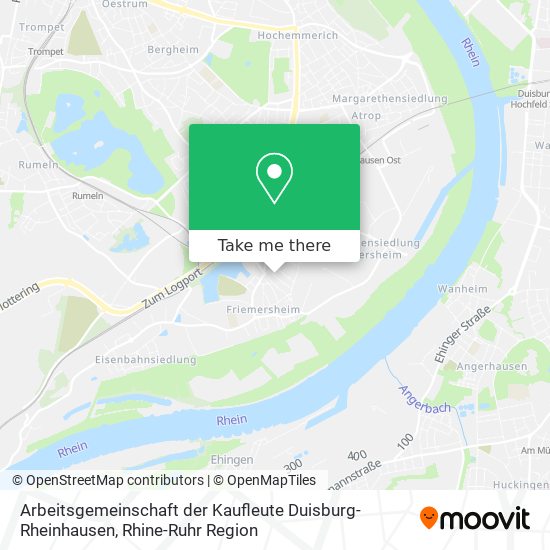 Arbeitsgemeinschaft der Kaufleute Duisburg-Rheinhausen map