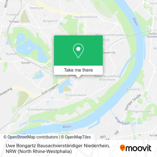 Карта Uwe Bongartz Bausachverständiger Niederrhein