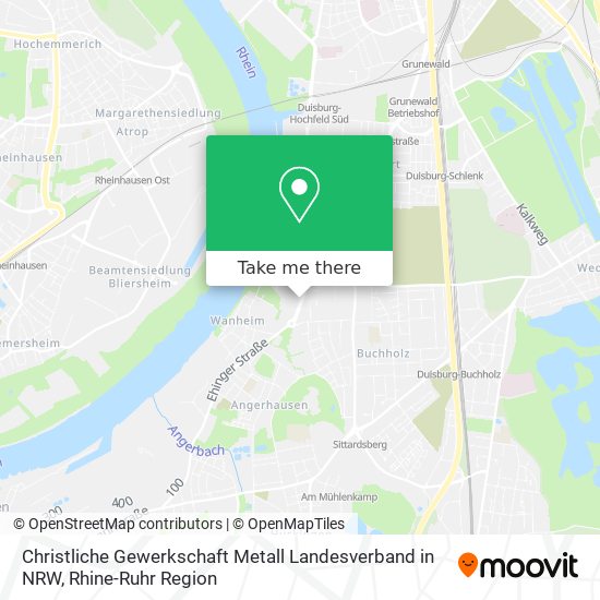 Карта Christliche Gewerkschaft Metall Landesverband in NRW