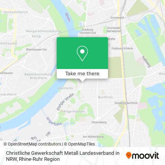 Christliche Gewerkschaft Metall Landesverband in NRW map