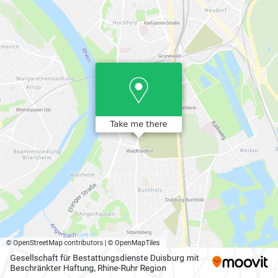 Gesellschaft für Bestattungsdienste Duisburg mit Beschränkter Haftung map