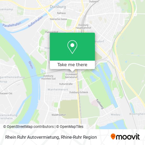 Карта Rhein Ruhr Autovermietung