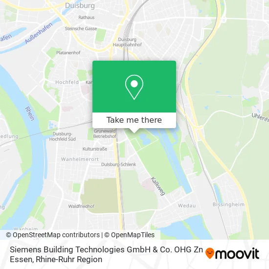Карта Siemens Building Technologies GmbH & Co. OHG Zn Essen