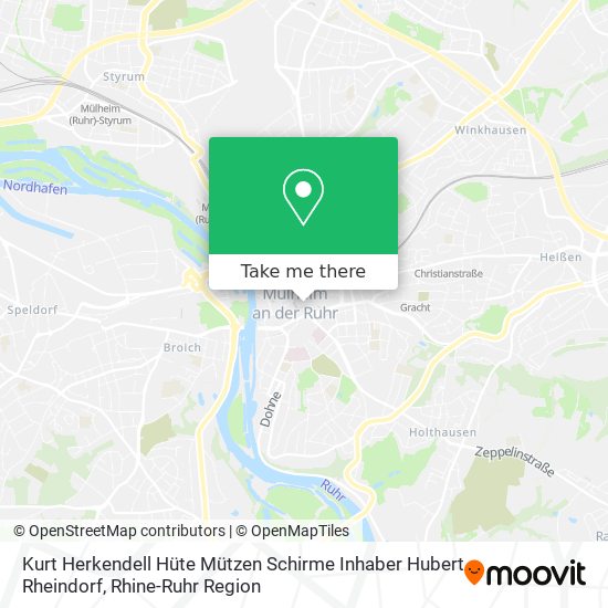 Kurt Herkendell Hüte Mützen Schirme Inhaber Hubert Rheindorf map