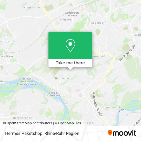 Hermes Paketshop map