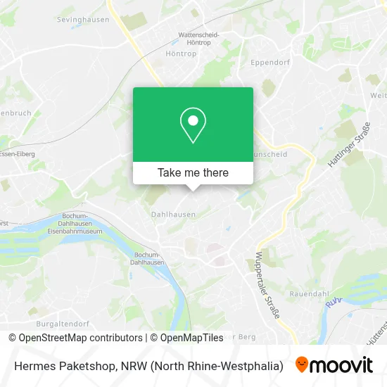 Hermes Paketshop map