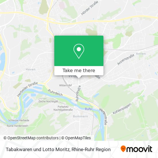 Tabakwaren und Lotto Moritz map