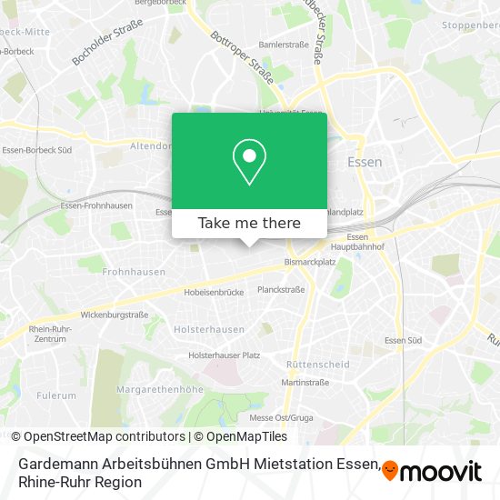Карта Gardemann Arbeitsbühnen GmbH Mietstation Essen